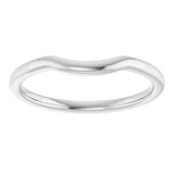 14K White Contour Band