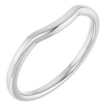 14K White Contour Band