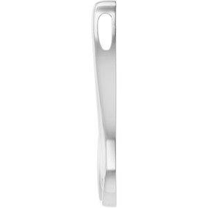 14K White Freeform Pendant