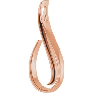 14K Rose Freeform Pendant