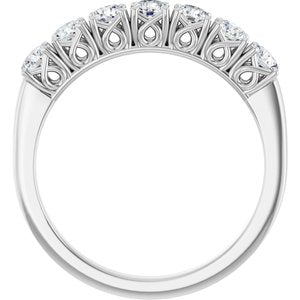 14K White 3/4 CTW Natural Diamond Anniversary Band