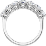 14K White 1 1/3 CTW Natural Diamond Anniversary Band