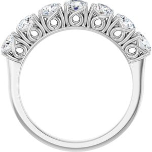 14K White 1 1/3 CTW Natural Diamond Anniversary Band