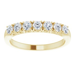 14K Yellow 1/2 CTW Natural Diamond Anniversary Band