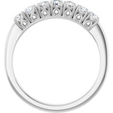 14K White 3/8 CTW Natural Diamond Anniversary Band