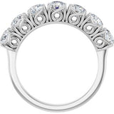 14K White 1 5/8 CTW Natural Diamond Anniversary Band