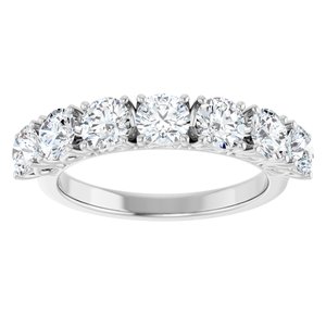 14K White 1 5/8 CTW Natural Diamond Anniversary Band