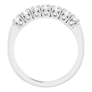 14K White 1/2 CTW Natural Diamond Anniversary Band