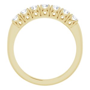14K Yellow 1/2 CTW Natural Diamond Anniversary Band