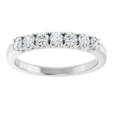 14K White 3/8 CTW Natural Diamond Anniversary Band