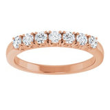 14K Rose 3/8 CTW Natural Diamond Anniversary Band