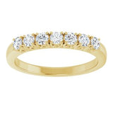 14K Yellow 3/8 CTW Natural Diamond Anniversary Band