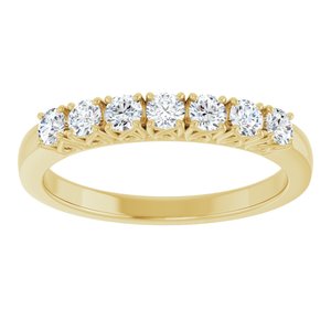 14K Yellow 3/8 CTW Natural Diamond Anniversary Band