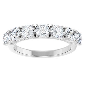 14K White 1 1/3 CTW Natural Diamond Anniversary Band