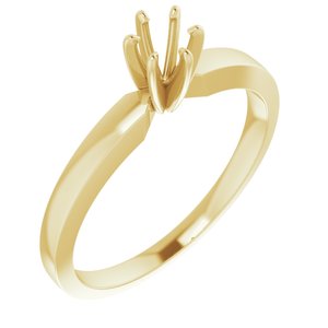 14K Yellow 3.5-3.9 mm Round 6-Prong Solitaire Engagement Ring Mounting