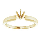 14K Yellow 3.5-3.9 mm Round 6-Prong Solitaire Engagement Ring Mounting