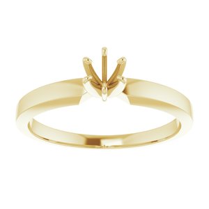 14K Yellow 3.5-3.9 mm Round 6-Prong Solitaire Engagement Ring Mounting