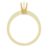 14K Yellow 3.5-3.9 mm Round 6-Prong Solitaire Engagement Ring Mounting