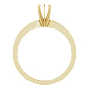 14K Yellow 3.5-3.9 mm Round 6-Prong Solitaire Engagement Ring Mounting