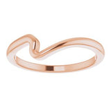 14K Rose Band for 4.4 mm Round Ring