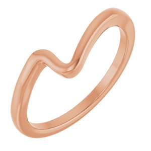 14K Rose Band for 5.2 mm Round Ring