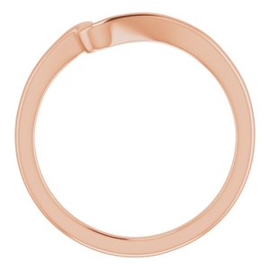 14K Rose Band for 4.4 mm Round Ring