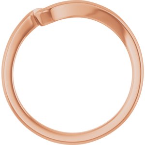 14K Rose Band for 5.2 mm Round Ring