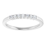 14K White 1/8 CTW Natural Diamond Anniversary Band
