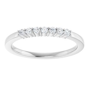 14K White 1/8 CTW Natural Diamond Anniversary Band