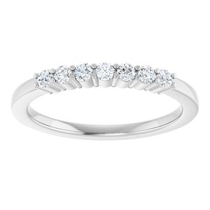 14K White 1/5 CTW Natural Diamond Anniversary Band