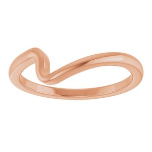 14K Rose Band for 5.2 mm Round Ring