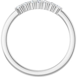 14K White 1/8 CTW Natural Diamond Anniversary Band