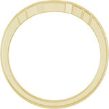 14K Yellow Band for 7x5 mm Emerald Ring