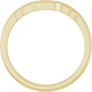 14K Yellow Band for 7x5 mm Emerald Ring