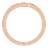 14K Rose Band for 6x4 mm Emerald Ring