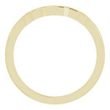 14K Yellow Band for 6x4 mm Emerald Ring