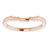 14K Rose Band for 6x4 mm Emerald Ring