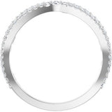 14K White 1/3 CTW Natural Diamond Contour Band