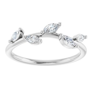 Platinum 1/4 CTW Natural Diamond Leaf Ring