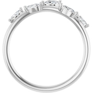 Sterling Silver 1/4 CTW Natural Diamond Leaf Ring
