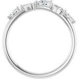 Platinum 1/4 CTW Natural Diamond Leaf Ring