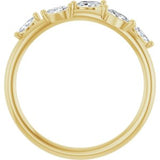 14K Yellow 1/4 CTW Natural Diamond Leaf Ring