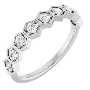 Platinum 1/3 CTW Natural Diamond Stackable Ring