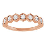 14K Rose 1/3 CTW Natural Diamond Stackable Ring