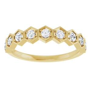 14K Yellow 1/3 CTW Natural Diamond Stackable Ring