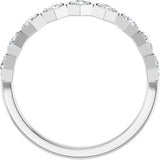 14K White 1/3 CTW Natural Diamond Stackable Ring