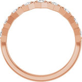 14K Rose 1/3 CTW Natural Diamond Stackable Ring