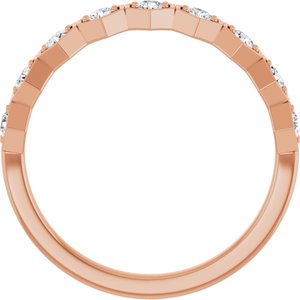 14K Rose 1/3 CTW Natural Diamond Stackable Ring