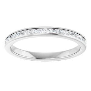 14K White 1/5 CTW Natural Diamond Anniversary Band