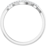 14K White .05 CTW Natural Diamond Band